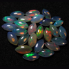 4x8 mm - 20 pcs - Trully High Quality Ethiopian Opal - Marquise Cabochon Full Colour Full Flashy Fire